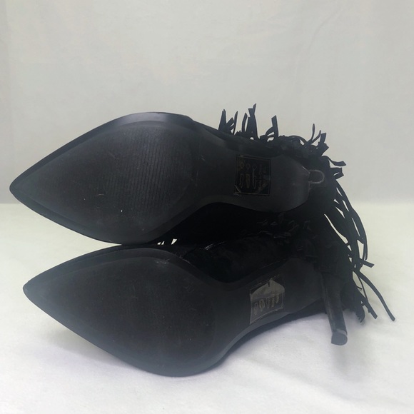 Shoe Republic LA Fringe Bootie Stiletto Sexy 8.5 - Picture 9 of 14